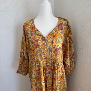 RIVER GODDESS M/L Cotton Dress